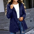 thumbnail image 2 of Girls Long Coat Fall Hooded Waterproo𝐟 Windproof Long Sleeve Kids Boys Zip up Rain Jacket Lightweight Outdoor Tactical Jacket, 2 of 5