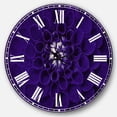thumbnail image 1 of Designart 'Abstract Blue Flower Design ' Modern wall clock, 1 of 6