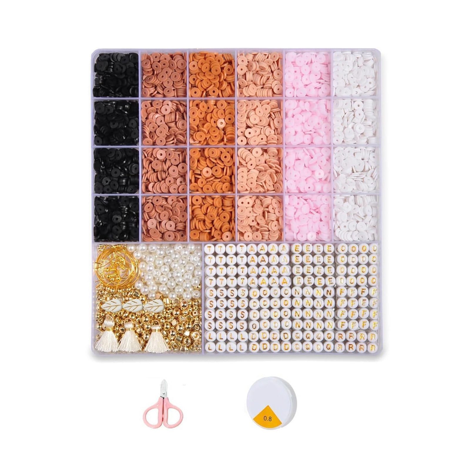 Handmade Clay Beads Set Letter Jewelry Charm Jewelry Making Supplies Clay Beads Handmade Part Soft Clay Texture