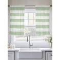 thumbnail image 5 of Sage Linen Stripes Sheer Curtains for Living Room Bedroom, Vintage Country Light Filtering Sheer Curtains, Rod Pocket Voile Window Drapes, 2 Panels Set 52"x 54", 5 of 7