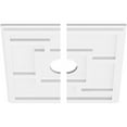 thumbnail image 2 of 16"OD x 3"ID x 5 1/2"C x 1"P Knox Architectural Grade PVC Contemporary Ceiling Medallion, Two Piece, 2 of 11