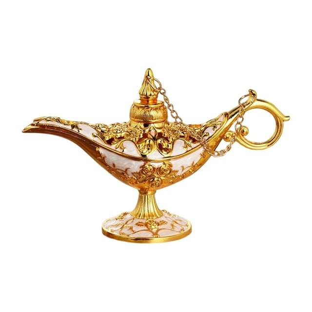 Lámpara Estatua Lámpara Mito Lámpara de los Deseos Olla Lámpara de Aceite de Mesa Clásica Artesanía Árabe para Blanco