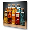 thumbnail image 2 of Designart "Lemon Azure Harmonious Bottles" Bottled Beverage Wall Art Prints, 2 of 7