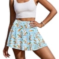 thumbnail image 2 of Xoenoiee Blue Rabbit Bunny Carrot Leaves Print Women Tennis Skirts with Pockets High Waisted Golf Skirts Athletic Skorts Pleated Mini Skirt Workout Sport Pickleball, M, 2 of 6