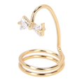 thumbnail image 1 of Manicure Ring, Delicate Pattern Fashionable Electroplated Copper Finger Nail Ring  For Nail Salon For Women Gold, 1 of 8