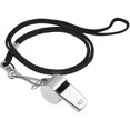 thumbnail image 2 of Premium whistle whistle stainless steel referee whistle for children, teachers and referees - practical signal whistle including collar, 2 of 5
