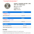 thumbnail image 2 of Flywheel - Compatible with 2002 - 2008, 2010 - 2011 Toyota Camry 2003 2004 2005 2006 2007, 2 of 2