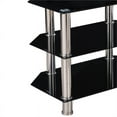 thumbnail image 6 of Pemberly Row Contemporary Glass TV Stand for TVs up to 40" in Black/Chrome, 6 of 7