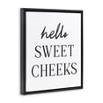 thumbnail image 2 of Stupell Industries Contemporary Sweet Cheeks Bathroom Humor Black Floating Frame Canvas Art, 17 x 21, by Lettered and Lined, 2 of 8