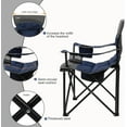 thumbnail image 5 of Oversized Portable Camping Chairs, Collapsible Outdoor Chairs with Pocket and Cup Holders, Carry Bag for Camping,Tailgates,Beach,and Sports, 5 of 6