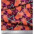 thumbnail image 2 of Soimoi Poly Georgette Fabric Triangle & Pine Fruits Print Fabric by The Yard 42 Inch Wide, 2 of 5