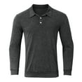 thumbnail image 4 of LIUJUNSHOP Distressed Long Sleeve Shirt For Men Casual Wear Stylish Comfortable Loose Fit Washed Pure Color Design Black S, 4 of 5