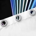 thumbnail image 4 of Erosebridal Black Blue Curtains Pack of 2 (38x54), Geometric Stripe 30%-50% Black Out Curtains, 4 of 6