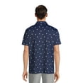 thumbnail image 4 of Birdie Bound Men's and Big Men's Speckle and Mini Print Golf Polo Shirt, Sizes S-3XL, 4 of 5