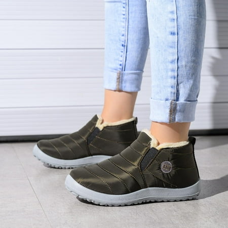 

Fridja Winter Boots Women Waterproof Snow Shoes Flat Casual Ankle Boots Plus Size Shoes