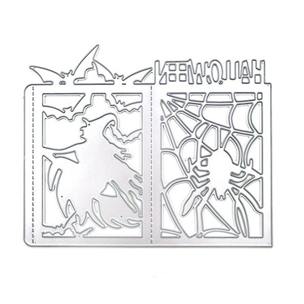 Troqueles de corte de acero al carbono con forma de murciélago y araña para Halloween, para hacer álbumes de recortes, fotos, gofrado, tarjetas de papel, plantillas, tarjetas decorativas, bordes, ma