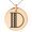 Rose, variant on Stainless Steel Letter D Initial Metro Retro Monogram Engraved Small Medallion Circle Charm Pendant Necklace