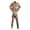A-Beige49, variant on Mens Camo 2 Piece Outfits Outdoor Sports Long Sleeve Button Up Lapel Shirts Flat Front Cargo Pants Set Multiple Pockets Soft Outfit