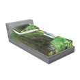 thumbnail image 3 of Ambesonne Scenery Fitted Sheet & Pillow Sham Set, Spring Botanic Forest, Queen, Green and White, 3 of 3
