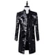 thumbnail image 5 of Chaqueta de traje informal de terciopelo multicolor con lentejuelas que cambia de color para hombre, vestido de novia para novio, ropa para banquete y escenario, 5 of 5