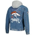thumbnail image 3 of Men's The Wild Collective Denim Denver Broncos Hooded Full-Button Denim Jacket, 3 of 4