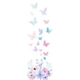 thumbnail image 2 of Bailey, Ann 13x32 White Modern Wood Framed Museum Art Print Titled - Butterfly Flight, 2 of 4