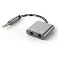 thumbnail image 1 of ccwmincc 3.5mm Male to Dual Female Headphone Jack Splitter for Sharing Music, 2-Way 1/8” Stereo Audio Y Adapter, Compatible with MacBook iPad PC Computer Phone Laptop Tablet PS4 PS5 Xbox One/360, 1 of 1