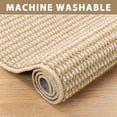 thumbnail image 5 of Findosom 3pc Braided Kitchen Rug Set, Non Slip Stain Resistant Washable Kitchen Runner Rugs, Low Pile Durable Indoor Kitchen Rug and Mat For Sink,Hallway,Entryway 20"x32"+20"x47"+20"x59" Brown, 5 of 8
