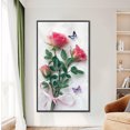 thumbnail image 4 of Pintura de diamante 5D DIY taladro redondo completo parcial AB mariposa rosa Kit 45x75cm, 4 of 9