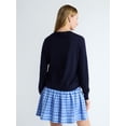 thumbnail image 3 of Free Assembly Women's Classic Cardigan Sweater with Long Sleeves, Lightweight, Sizes XS-4X, 3 of 4