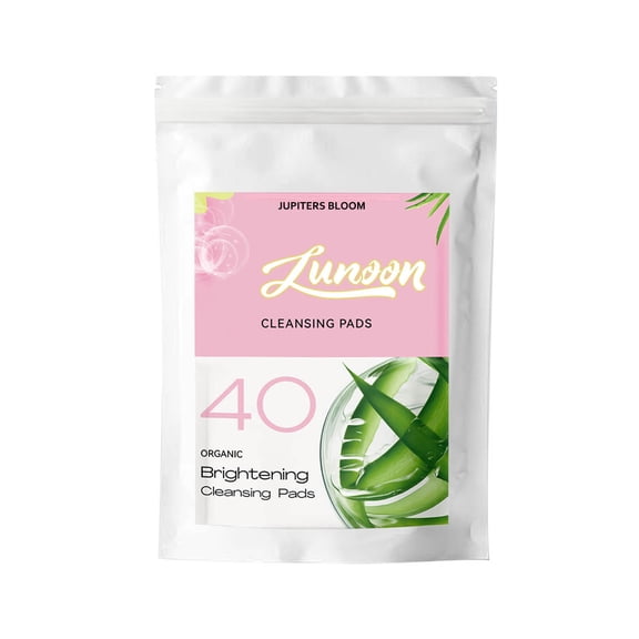 Qiweii 40 Piece Turmeric Facial Cleansing Pads，Natural Skincare Pads