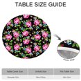thumbnail image 6 of Round Fitted Tablecloth with Elastic Edges Fits 45"-52" Round Tables Pioneer Colorful Floral Waterproof Table Cover Washable Indoor and Outdoor for Party Kitchen Dinner Banquet Patio Picnic, 6 of 7