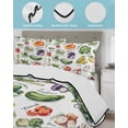 thumbnail image 4 of Vegetables Twin Size Down Alternative Comforter, Lightweight Comforter Quilt Bedding Set with Pillow Shams Watercolor Farmhouse Fruits All Seasons Bed Comforter Duvet Insert 68"x86", 4 of 7