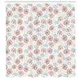 thumbnail image 3 of Ambesonne Nature Shower Curtain, Rustic Floral Botanical Art, 69"Wx84"L, Pale Rust White and Blue, 3 of 3
