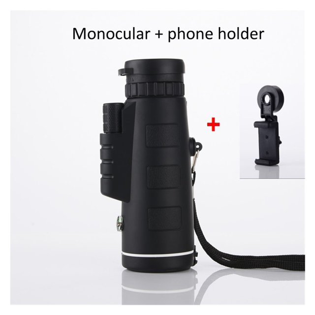 40x60 Professional HD Telescope Compass Outdoor Camping Monocular 50mm Objective Lens ,Easy Adjustment