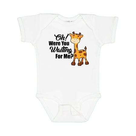 

Inktastic Oh Were You Waiting for Me with Baby Giraffe Boys or Girls Baby Bodysuit