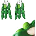 thumbnail image 2 of llaveros de edamame, juguetes antiestrés, llaveros de guisantes, juguetes de soja, regalo, 2 of 5