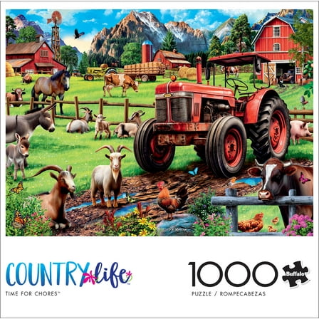 Buffalo Games 1000-Piece Country Life Time for Chores Interlocking Jigsaw Puzzle
