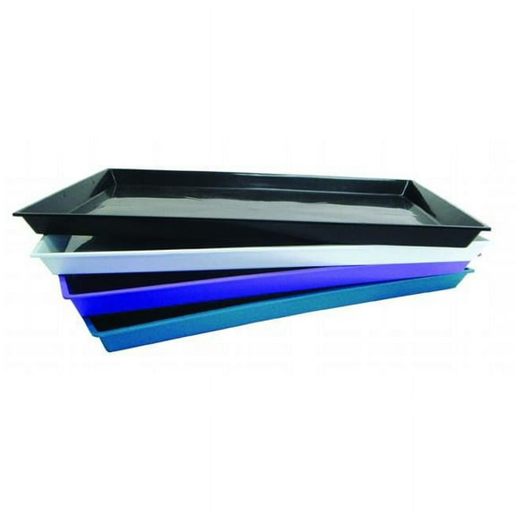 YML T2474BLK Lot Of 6 Easy To Clean Plastic Trays- Black