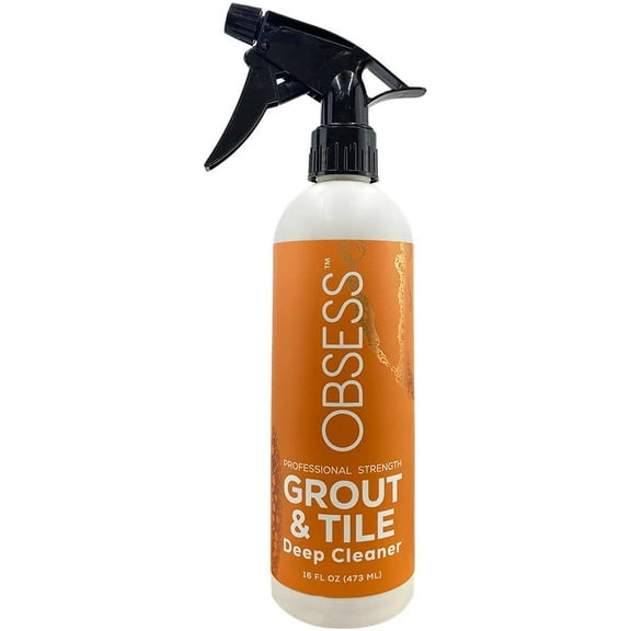 OBSESS Grout & Tile Cleaner: Grout Cleaner for Tile Floors | Bathroom Tile Cleaner | Non-Toxic Professional Strength Brightener | Ceramic Tile and Grout Cleaner, also for Marble, Granite