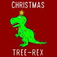 thumbnail image 2 of Women's Lost Gods Christmas Tree-Rex  Graphic Tee Red Medium, 2 of 4