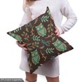 thumbnail image 5 of Ambesonne Owl Print Fabric by the Yard Upholstery, Night Birds Berries Art, 3 Yards, Brown Green, 5 of 5