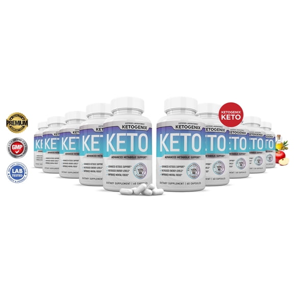 (10 Pack) Ketogenix Keto ACV Pills 1275mg Alternative to Gummies Dietary Supplement 600 Capsules
