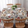 thumbnail image 3 of Orange Red Leaf Table Cloth Waterproof Tablecloths, Vintage Farmhouse Boho Pastoral Tribal Tablecloth Dining Table Cover for Kitchen Party Tabletop Outdoor, Rectangle Tablecloth 52x70 Inch, 3 of 9
