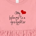 thumbnail image 4 of Inktastic My Heart Belongs Firefighter Girls Baby Dress, 4 of 5