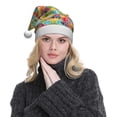 thumbnail image 5 of Cauagu Colorful Fish 2 for Adult Christmas Hat,1-Pack Xmas Holiday Hat Santa Hat for Women & Men Festive Headwear Accessories Fit for Christmas/New Year/Party, 5 of 6