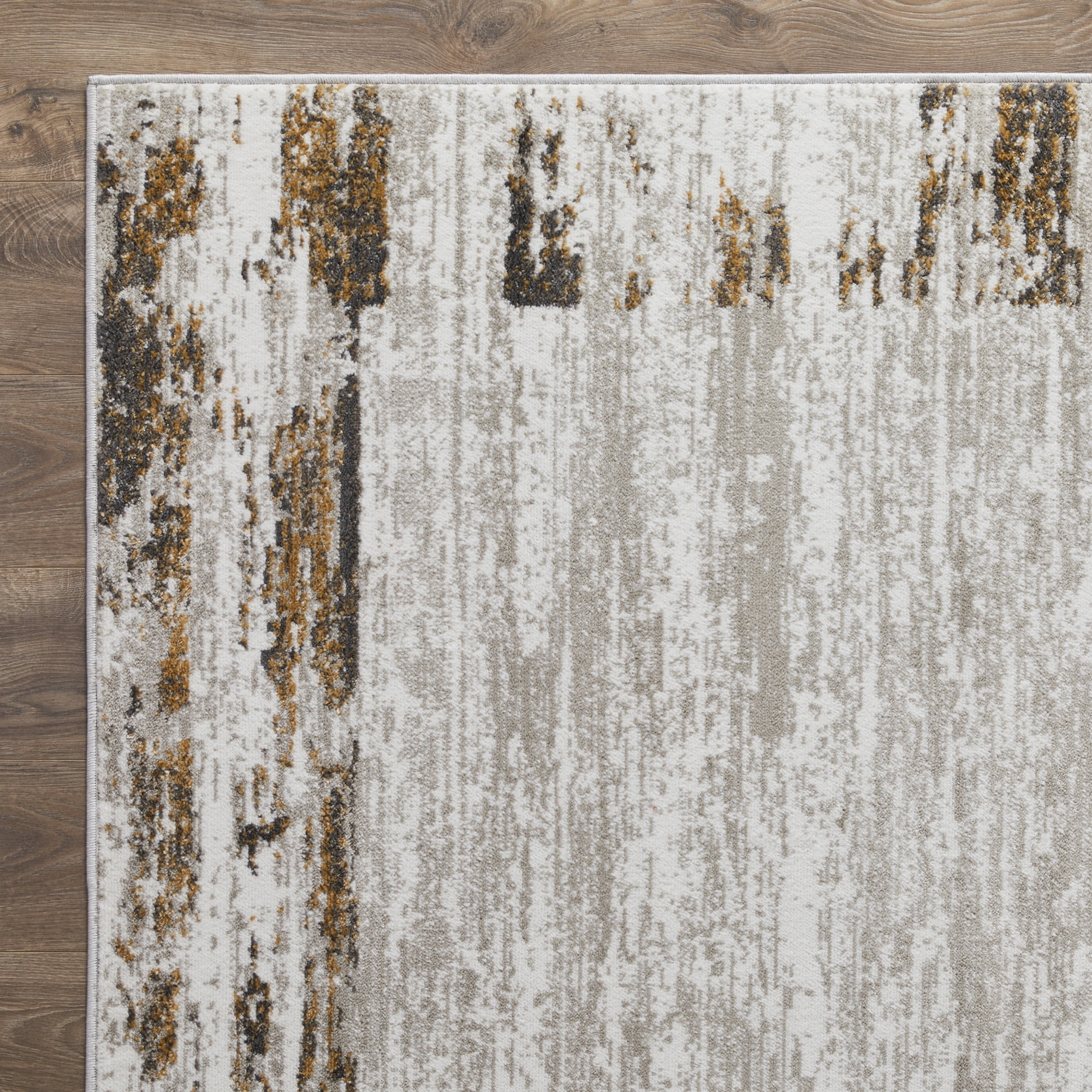 Loomaknoti Alanzo Albah 6' x 9' Abstract Indoor Area Rug , Beige/Cream
