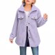 thumbnail image 2 of Cowsor Womens Fuzzy Fleece Jacket Button Down Sherpa Coats Casual Winter Warm Outwear with Pockets, 2 of 7