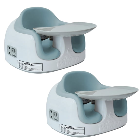 Bumbo Toddler Multi Seat 3-in-1 Booster High Chair and Tray, White/Desert Mirage, 2 Pack