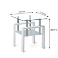 thumbnail image 3 of Transparent Tempered Glass Material / Good for Couch and Reception Areas / 2 - Layer Side Table, 3 of 3